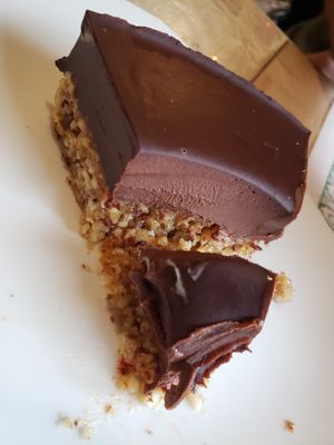 Chocolate cake at Cinnamon Cafe in Fredericton