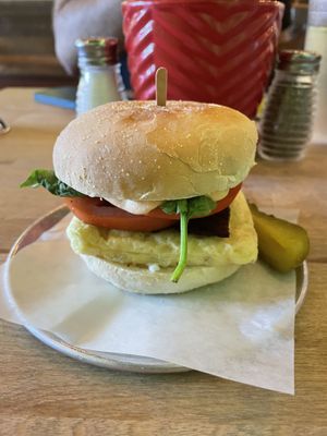 breakfast sandwich  at Abbey Cafe and Gallery in Fredericton