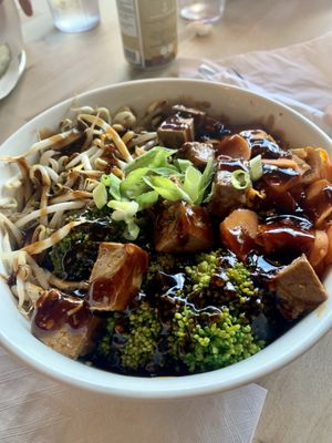 Garlic tofu  at Abbey Cafe and Gallery in Fredericton