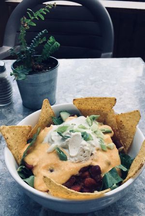 Vegan Taco Salad at Abbey Cafe and Gallery in Fredericton