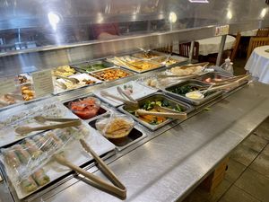 Vegan buffet  at Pine Forest Garden in Houston