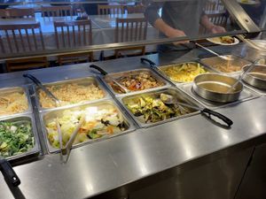 Vegan buffet  at Pine Forest Garden in Houston