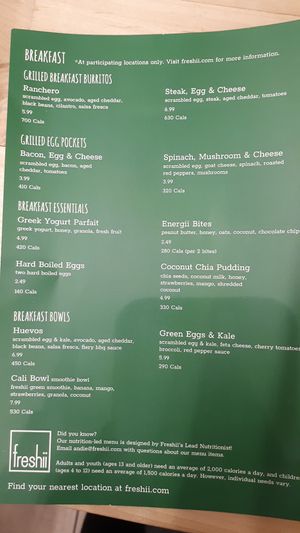 Breakfast at freshii in Brockville