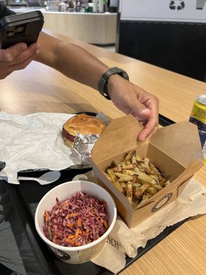 Coleslaw and fries  at Copper Branch - Mont-Royal in Montreal