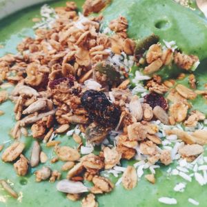 New Matcha Smoothie bowl at Copper Branch - Catherine O in Montreal