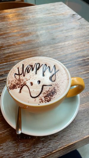 Happy is here and now: this is the best vegan hazelnut chocolate in town ❤️ at LN Fortunate Coffee in Hong Kong Island