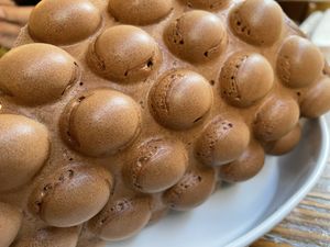 Chocolate bubble waffle  at LN Fortunate Coffee in Hong Kong Island