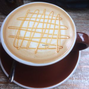 hazelnut macchiato  at LN Fortunate Coffee in Hong Kong Island