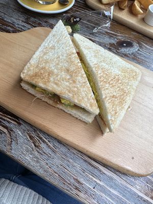 Scrambled bean curd & tomato sandwich plus avocado   at LN Fortunate Coffee in Hong Kong Island