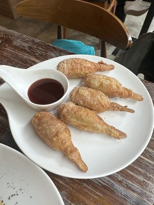 Bean curd drumsticks   at LN Fortunate Coffee in Hong Kong Island