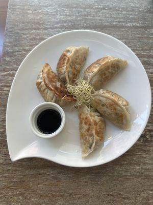 Dumplings - made at the restaurant   at LN Fortunate Coffee in Hong Kong Island