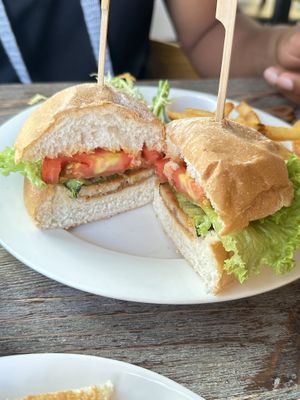 Lunch set - fish filet sandwich   at LN Fortunate Coffee in Hong Kong Island