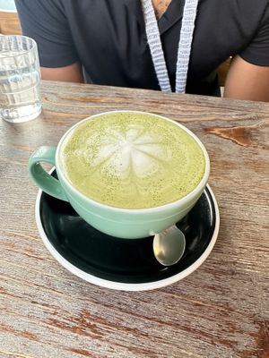 Matcha & coffee latte  at LN Fortunate Coffee in Hong Kong Island