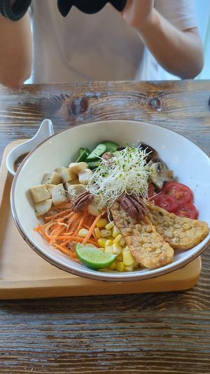Buddha bowl at LN Fortunate Coffee in Hong Kong Island