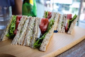 club sendwich at LN Fortunate Coffee in Hong Kong Island