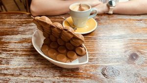 Chocolate Bubble Waffle  at LN Fortunate Coffee in Hong Kong Island