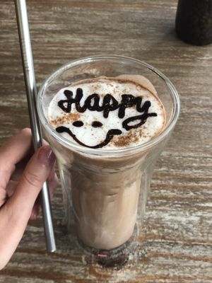 Ice hot chocolate  at LN Fortunate Coffee in Hong Kong Island