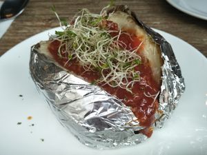 Baked potato at LN Fortunate Coffee in Hong Kong Island