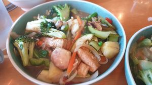 Chilli basil veg at Khao Jao Thai in Woodend