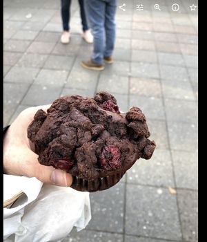 Vegan chocolate cherry masala muffin at Queen of Muffins - Pohlstrasse in Berlin