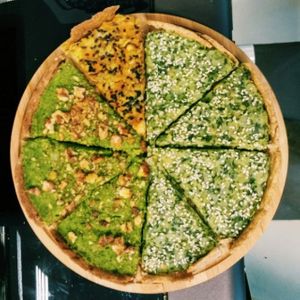 potato and mashrooms pie, pea pie, cabbage pie at HFood in Minsk