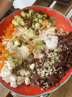 Buddha bowl (all vegan) at Under the Mango Tree in Miami Beach