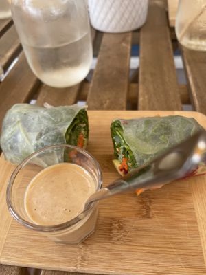 Rainbow rolls at Under the Mango Tree in Miami Beach