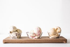 Gelato flights are available in our retail shops where you can choose and sample up to six dairy free flavors. at Bonta Natural Artisan Gelato in Bend