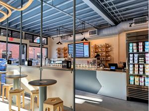 Interior of scoop shop at Bonta Natural Artisan Gelato in Bend