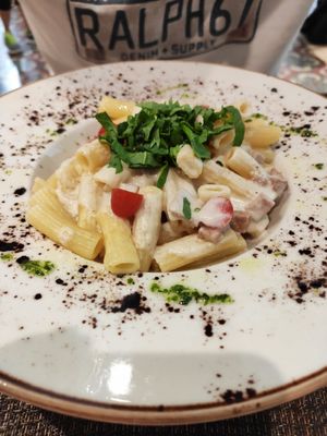 Pasta carbonara at Beagle in Sabadell
