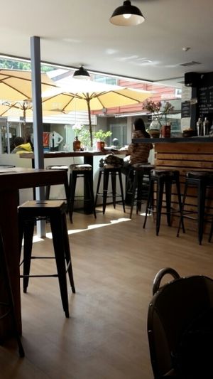 indoors and out at Slow Cuts in Arrowtown