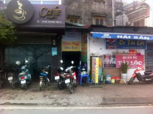 A view from outside the restaurant. at Dieu Tam in Hanoi