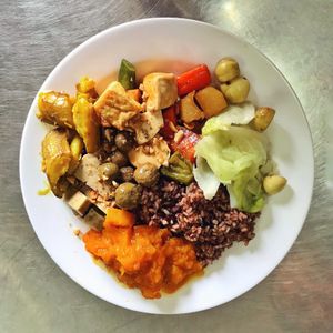 Plate of buffet goodness at Dieu Tam in Hanoi