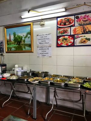 Buffet - appreciate the “no food wastage” reminders too at Dieu Tam in Hanoi