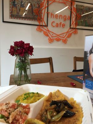 Yummy dosa day at Thenga Cafe. Vegan and gluten free!  at Thenga Cafe in London