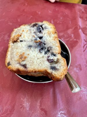 Blueberries banana bread   at Thenga Cafe in London