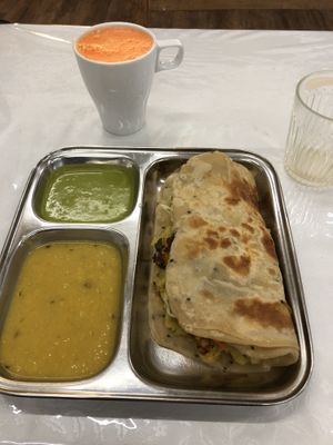 Stuffed Paratha  at Thenga Cafe in London