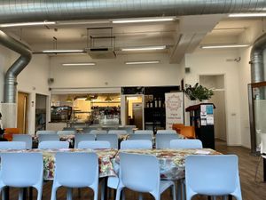 Seating inside   at Thenga Cafe in London