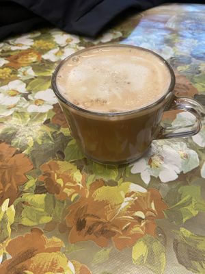 Vegan Masala tea!   at Thenga Cafe in London