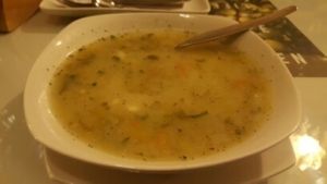 Our bean soup  at La Casa Verde in Lima