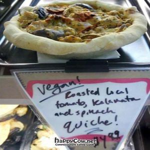 vegan quiche at Marie Catrib's in Grand Rapids