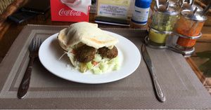 falafel sandwich at Falafel Sihanoukville in Sihanoukville