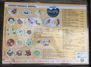Menu (10/2017) at Falafel Sihanoukville in Sihanoukville