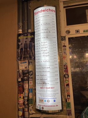 Menu  at Sahara Imbiss - Herrfurthstr in Berlin