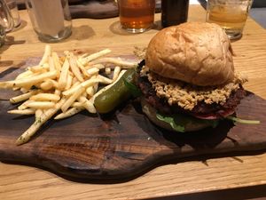 100% vegan burger at Blu Jam Cafe - Daikanyama in Tokyo