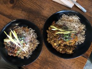 General tao + Butter veg-chicken at La Vie La Vie Comptoir Sante in Saint-hyacinthe