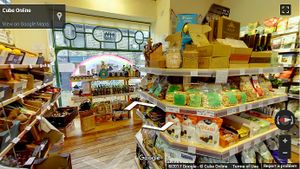 Inside of the shop looking out. If you look on our website you can take a 360 degree virtual tour. at Haworth Wholefoods in Haworth