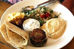 Meze plate at Zest in Palolem