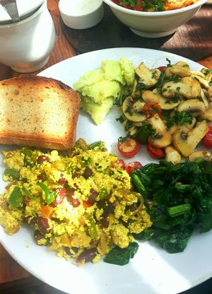 Vegan breakfast at Zest in Palolem
