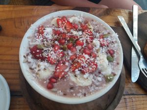 quinoa porridge at Zest in Palolem